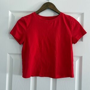 Red Cropped T-Shirt